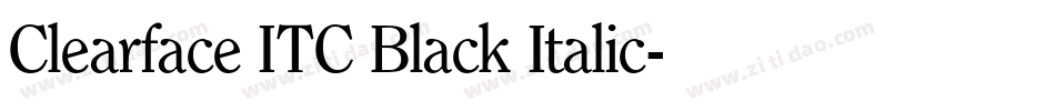 Clearface ITC Black Italic字体转换